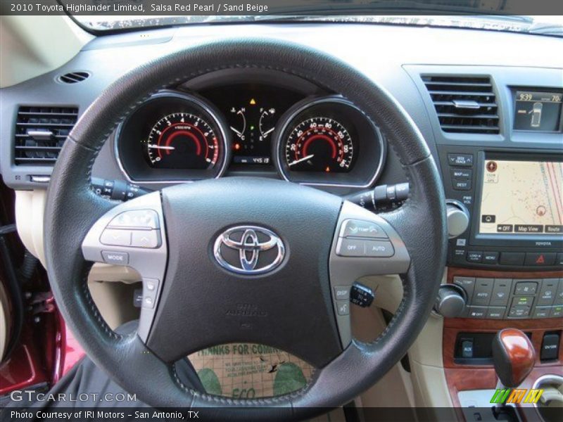 Salsa Red Pearl / Sand Beige 2010 Toyota Highlander Limited