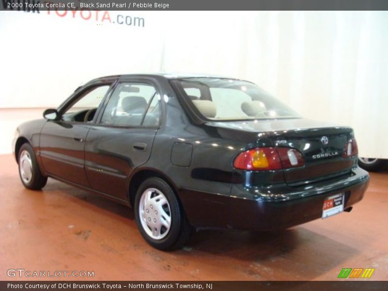 Black Sand Pearl / Pebble Beige 2000 Toyota Corolla CE