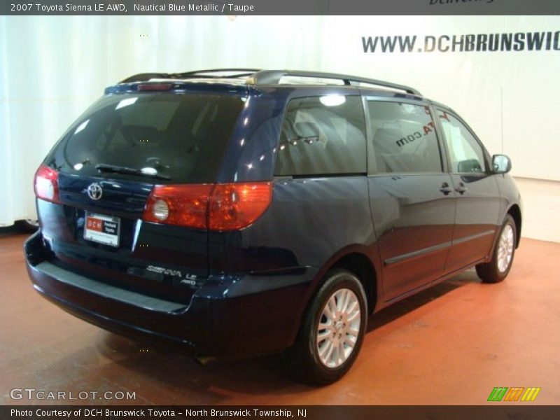 Nautical Blue Metallic / Taupe 2007 Toyota Sienna LE AWD