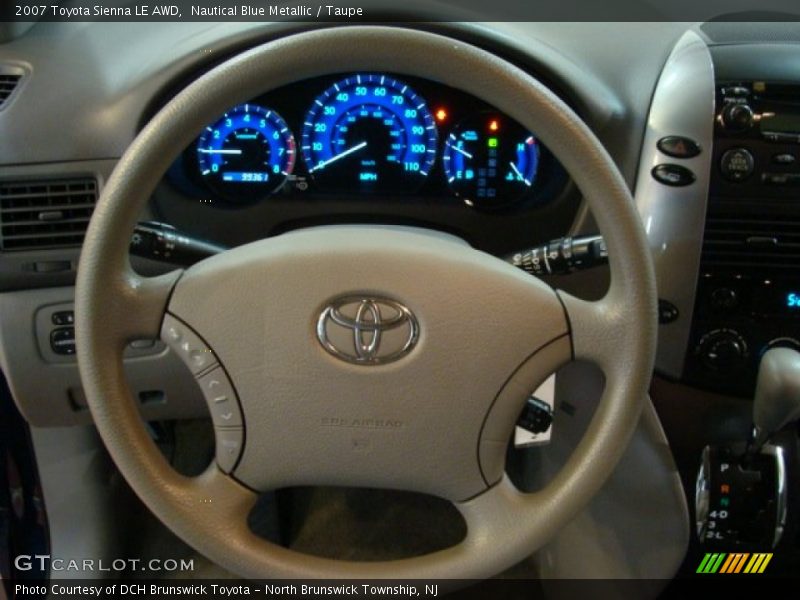 Nautical Blue Metallic / Taupe 2007 Toyota Sienna LE AWD