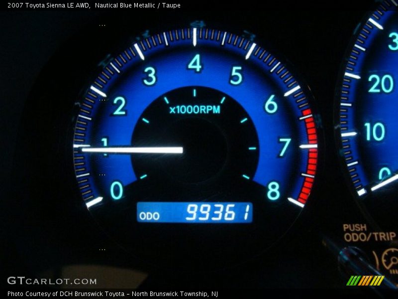 Nautical Blue Metallic / Taupe 2007 Toyota Sienna LE AWD