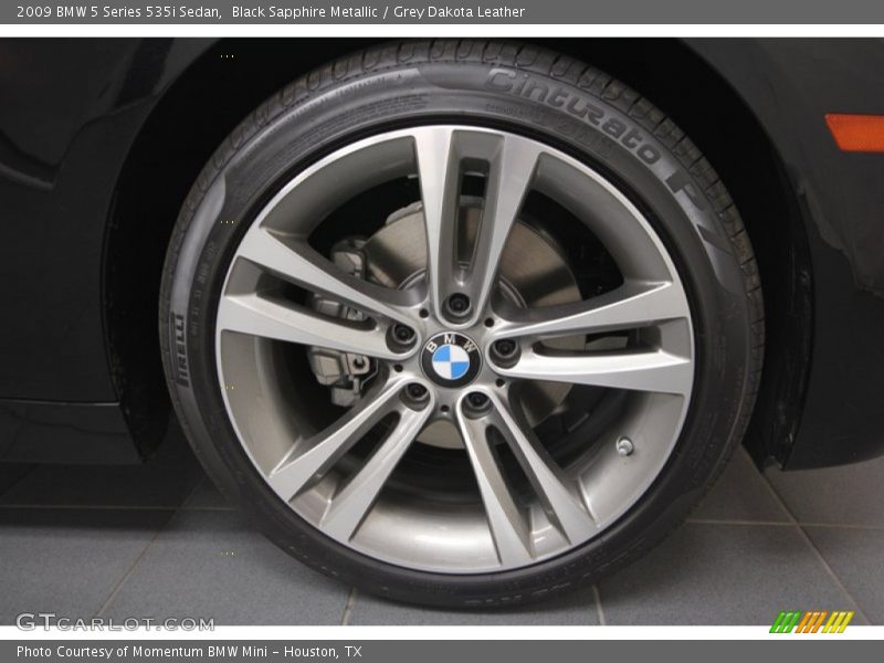 Black Sapphire Metallic / Grey Dakota Leather 2009 BMW 5 Series 535i Sedan