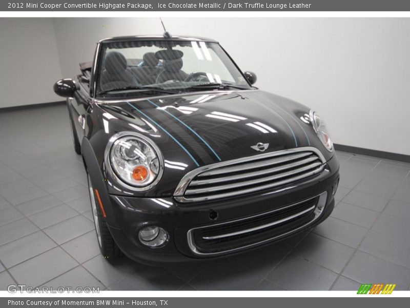 Ice Chocolate Metallic / Dark Truffle Lounge Leather 2012 Mini Cooper Convertible Highgate Package