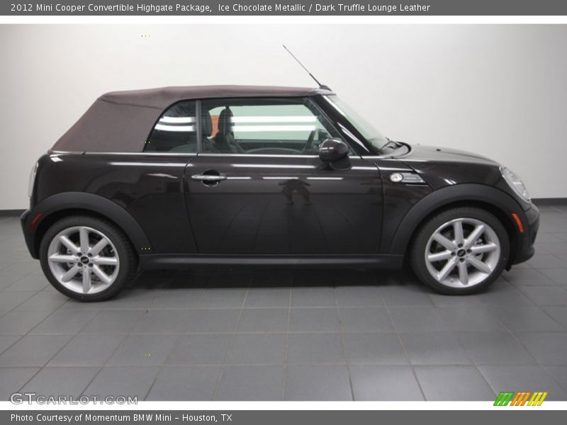 Ice Chocolate Metallic / Dark Truffle Lounge Leather 2012 Mini Cooper Convertible Highgate Package