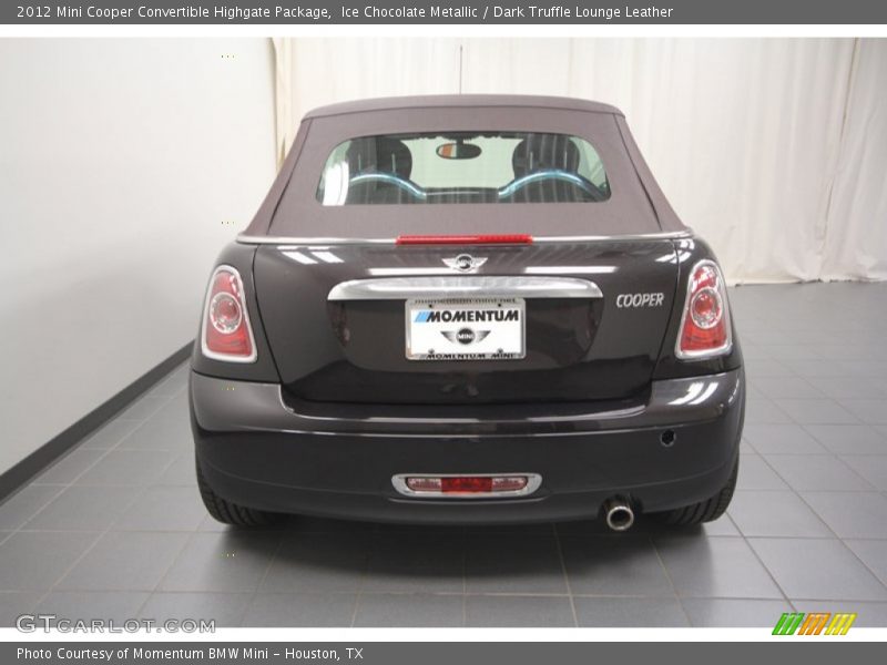 Ice Chocolate Metallic / Dark Truffle Lounge Leather 2012 Mini Cooper Convertible Highgate Package
