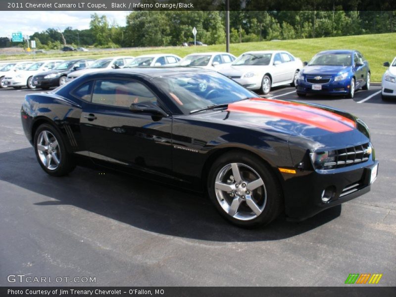 Black / Inferno Orange/Black 2011 Chevrolet Camaro LT Coupe