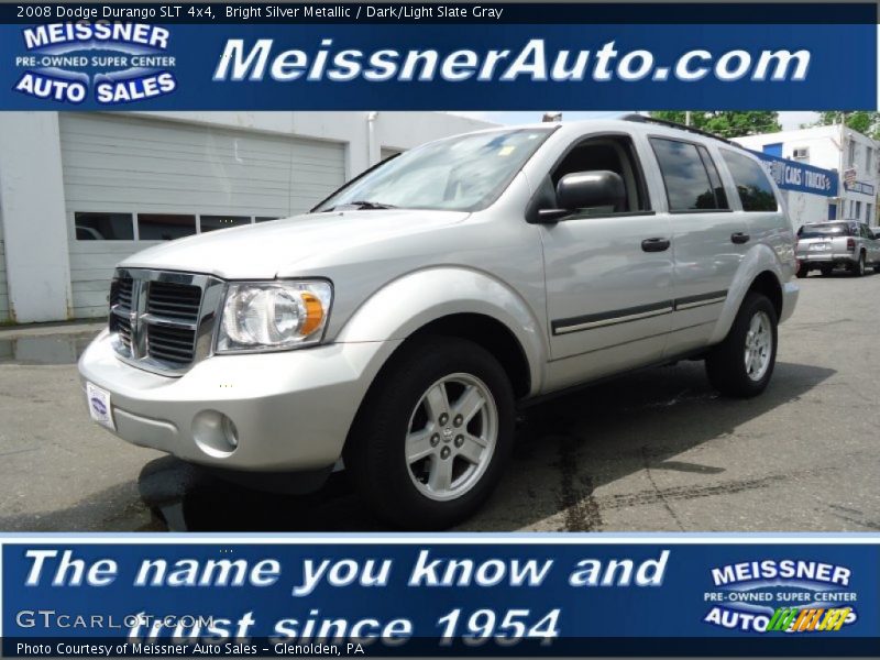Bright Silver Metallic / Dark/Light Slate Gray 2008 Dodge Durango SLT 4x4