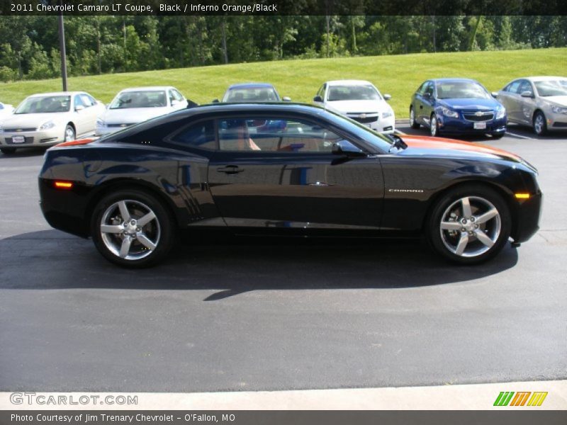 Black / Inferno Orange/Black 2011 Chevrolet Camaro LT Coupe