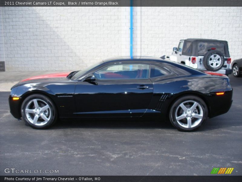 Black / Inferno Orange/Black 2011 Chevrolet Camaro LT Coupe
