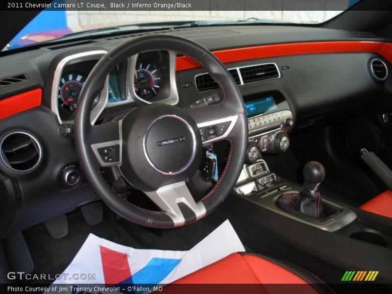 Black / Inferno Orange/Black 2011 Chevrolet Camaro LT Coupe