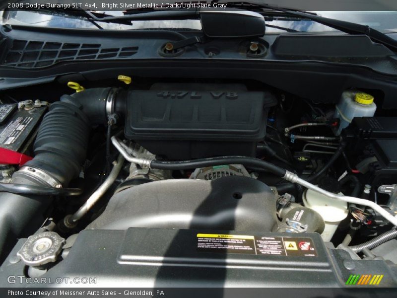 Bright Silver Metallic / Dark/Light Slate Gray 2008 Dodge Durango SLT 4x4