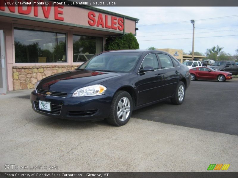 Imperial Blue Metallic / Neutral Beige 2007 Chevrolet Impala LS