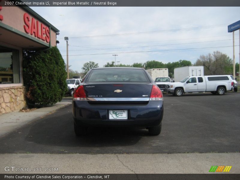 Imperial Blue Metallic / Neutral Beige 2007 Chevrolet Impala LS