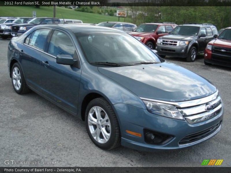 Steel Blue Metallic / Charcoal Black 2012 Ford Fusion SE