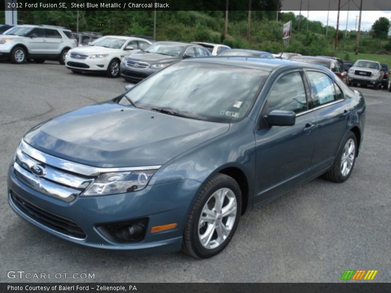Steel Blue Metallic / Charcoal Black 2012 Ford Fusion SE