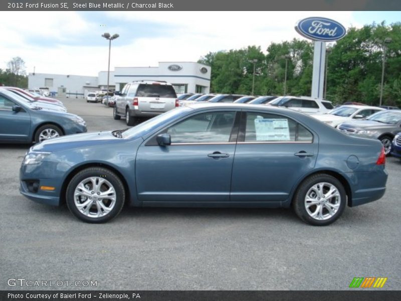 Steel Blue Metallic / Charcoal Black 2012 Ford Fusion SE