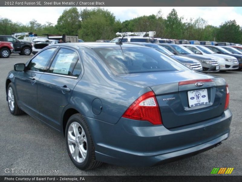 Steel Blue Metallic / Charcoal Black 2012 Ford Fusion SE