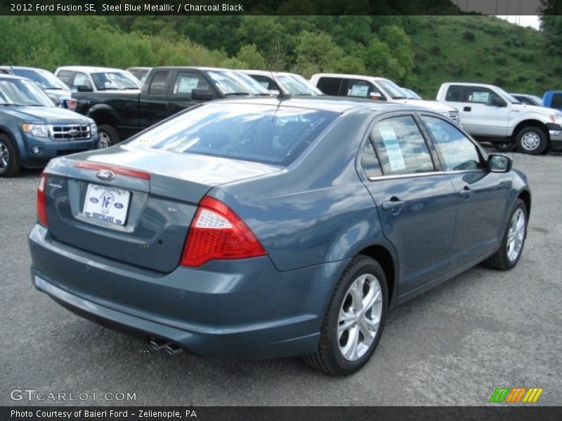 Steel Blue Metallic / Charcoal Black 2012 Ford Fusion SE