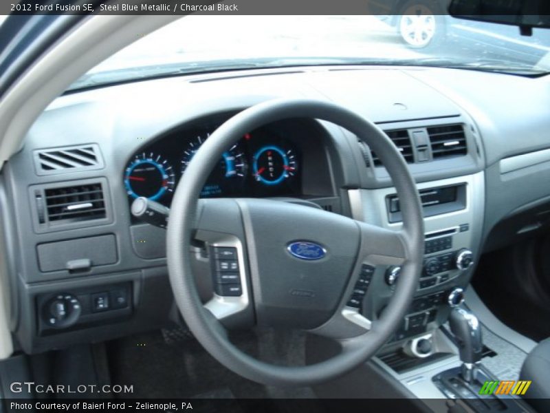 Steel Blue Metallic / Charcoal Black 2012 Ford Fusion SE