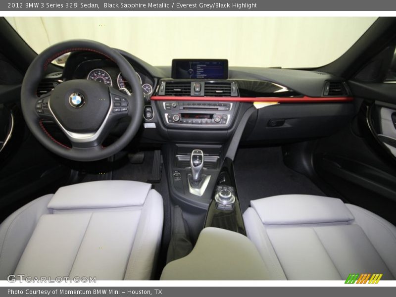 Black Sapphire Metallic / Everest Grey/Black Highlight 2012 BMW 3 Series 328i Sedan