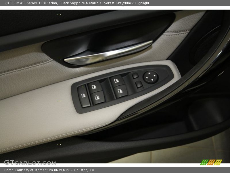 Black Sapphire Metallic / Everest Grey/Black Highlight 2012 BMW 3 Series 328i Sedan