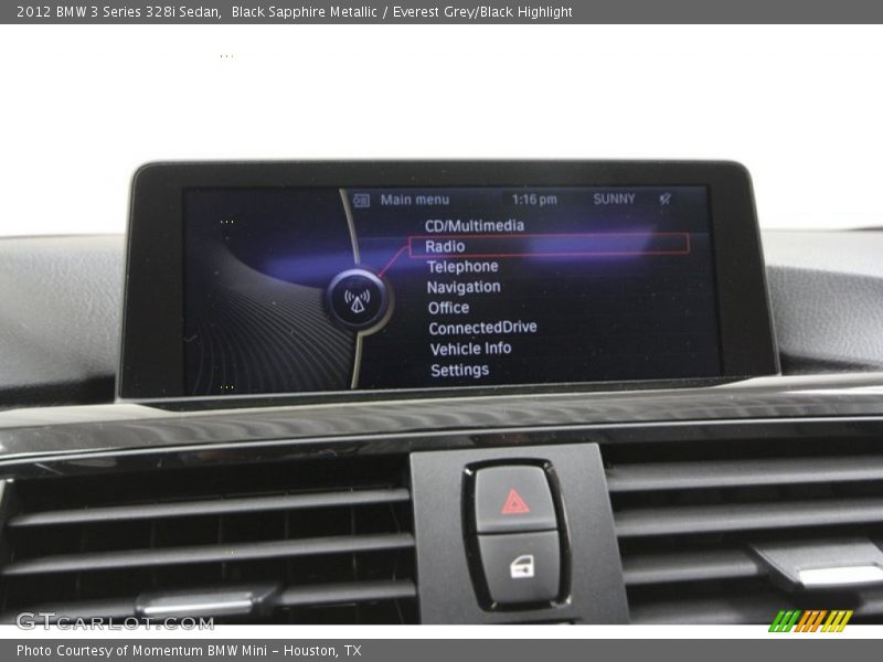 Black Sapphire Metallic / Everest Grey/Black Highlight 2012 BMW 3 Series 328i Sedan