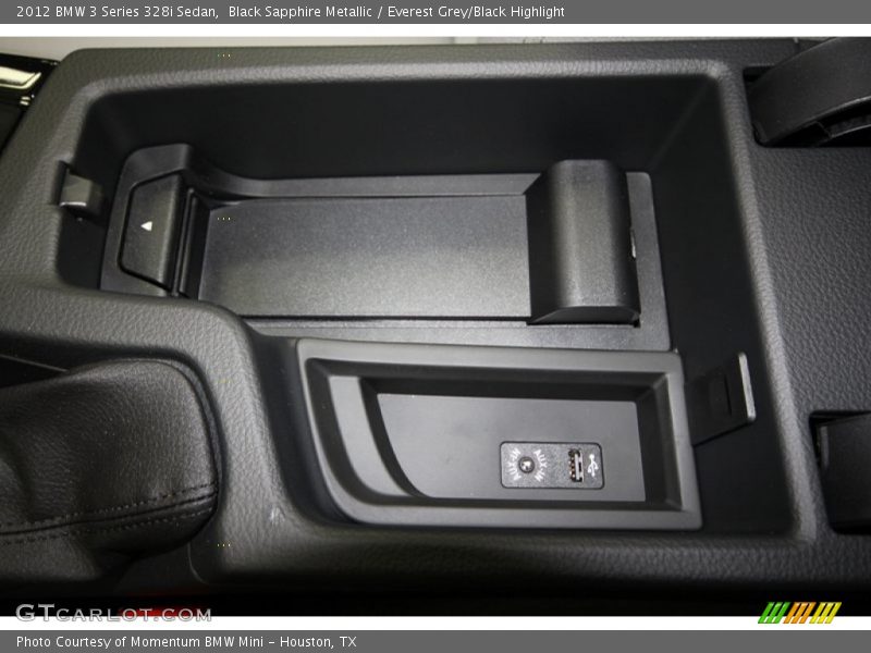Black Sapphire Metallic / Everest Grey/Black Highlight 2012 BMW 3 Series 328i Sedan