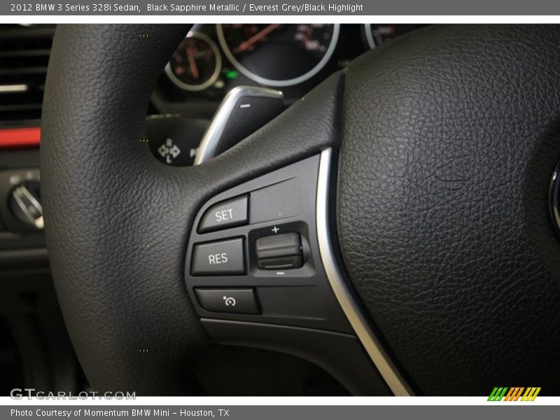 Black Sapphire Metallic / Everest Grey/Black Highlight 2012 BMW 3 Series 328i Sedan