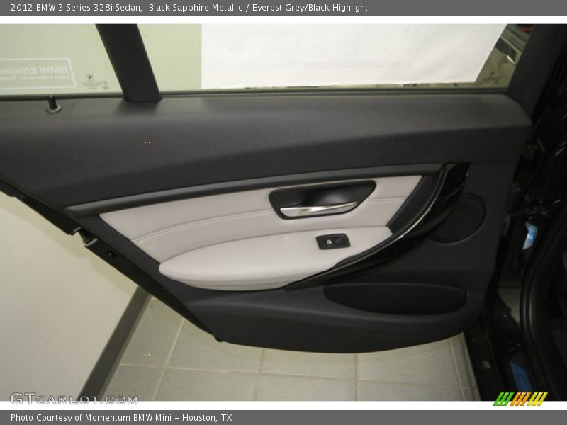 Black Sapphire Metallic / Everest Grey/Black Highlight 2012 BMW 3 Series 328i Sedan