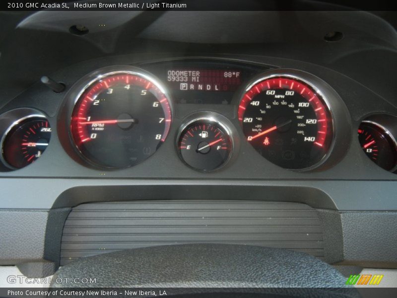 Medium Brown Metallic / Light Titanium 2010 GMC Acadia SL