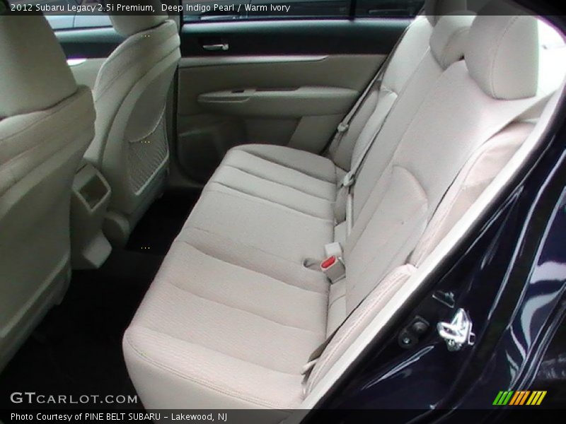 Rear Seat of 2012 Legacy 2.5i Premium