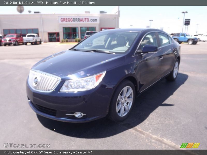 Midnight Blue Metallic / Titanium 2012 Buick LaCrosse FWD