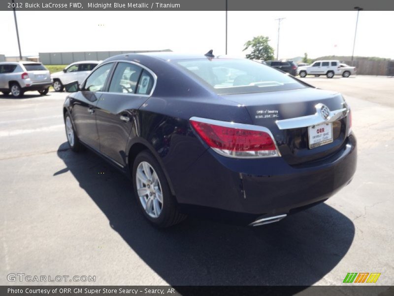Midnight Blue Metallic / Titanium 2012 Buick LaCrosse FWD