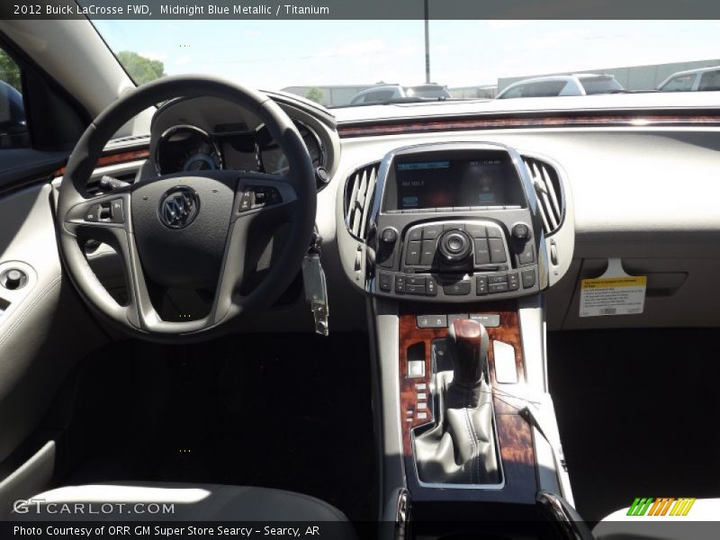 Midnight Blue Metallic / Titanium 2012 Buick LaCrosse FWD