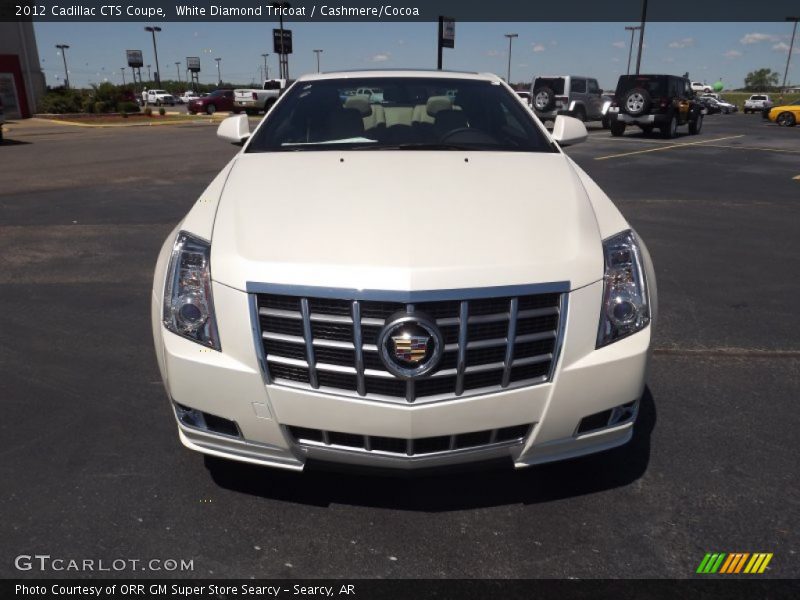 White Diamond Tricoat / Cashmere/Cocoa 2012 Cadillac CTS Coupe