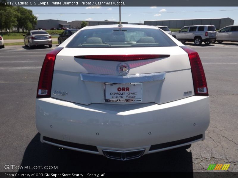 White Diamond Tricoat / Cashmere/Cocoa 2012 Cadillac CTS Coupe