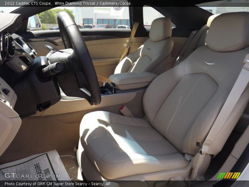 White Diamond Tricoat / Cashmere/Cocoa 2012 Cadillac CTS Coupe