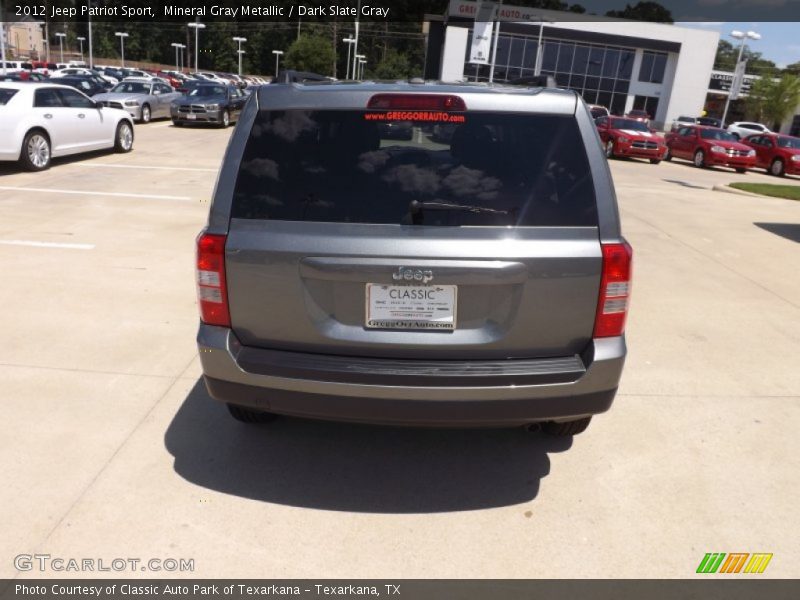 Mineral Gray Metallic / Dark Slate Gray 2012 Jeep Patriot Sport