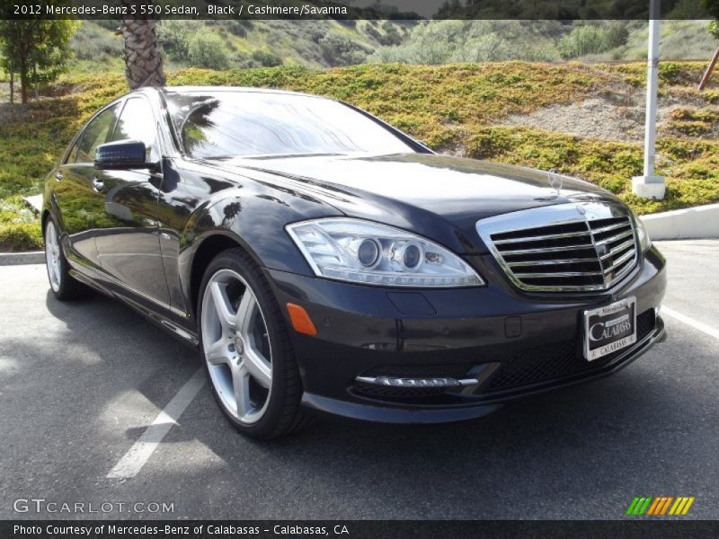 Black / Cashmere/Savanna 2012 Mercedes-Benz S 550 Sedan