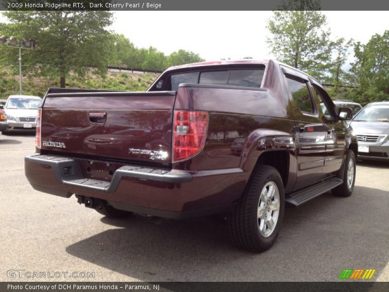 Dark Cherry Pearl / Beige 2009 Honda Ridgeline RTS