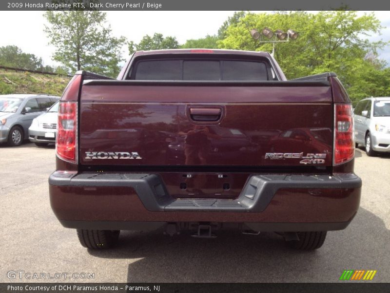 Dark Cherry Pearl / Beige 2009 Honda Ridgeline RTS