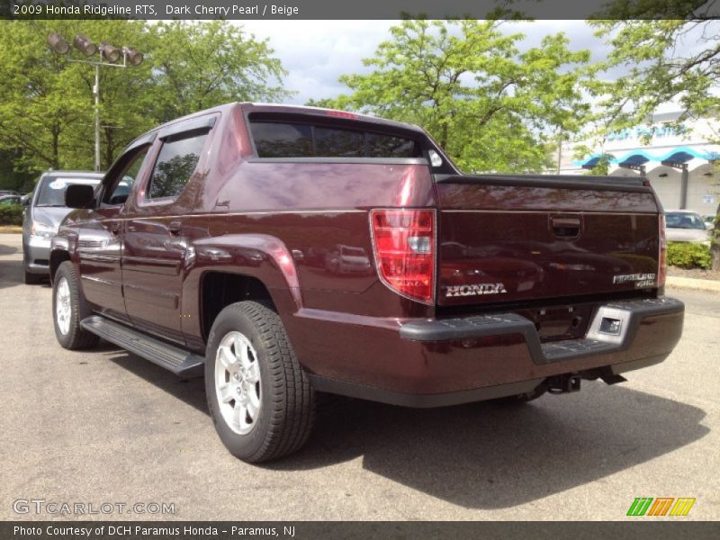 Dark Cherry Pearl / Beige 2009 Honda Ridgeline RTS