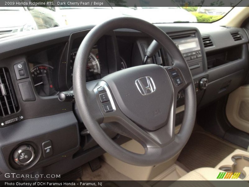 Dark Cherry Pearl / Beige 2009 Honda Ridgeline RTS