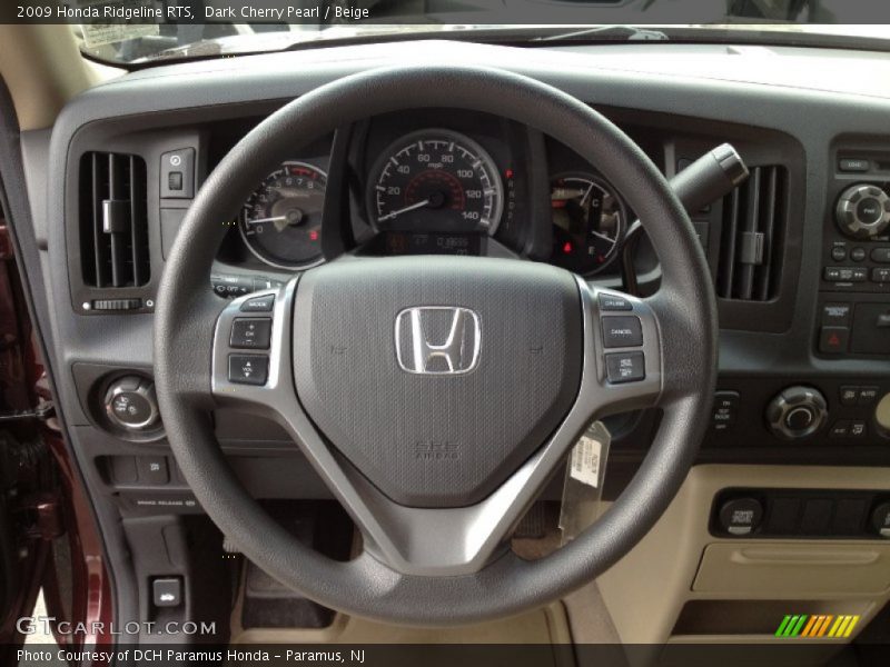 Dark Cherry Pearl / Beige 2009 Honda Ridgeline RTS