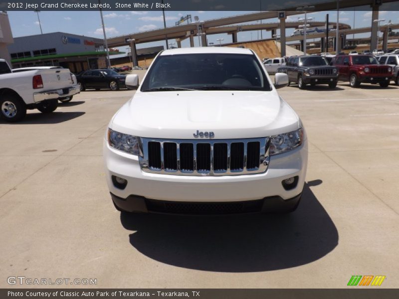 Stone White / Black 2012 Jeep Grand Cherokee Laredo