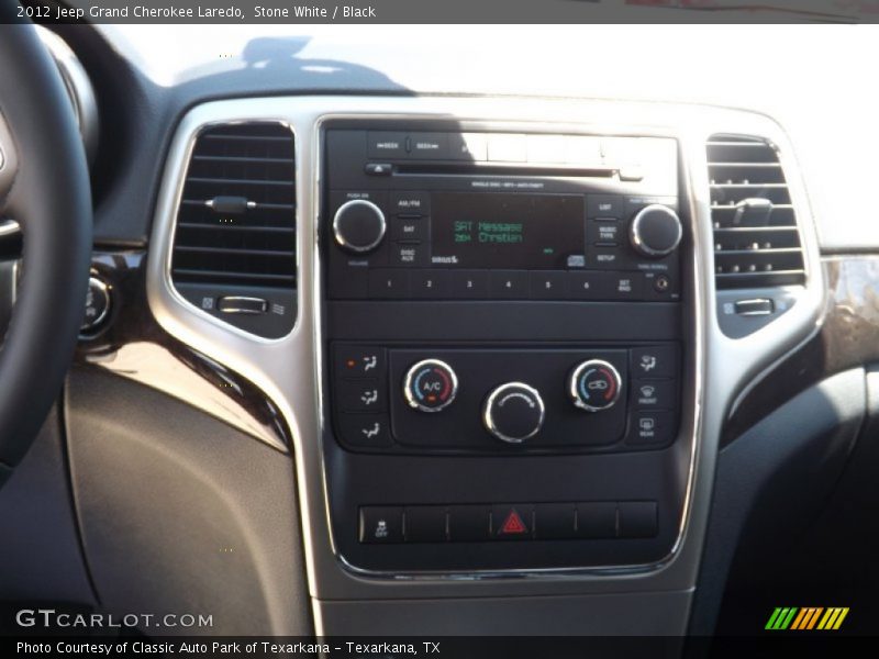 Stone White / Black 2012 Jeep Grand Cherokee Laredo