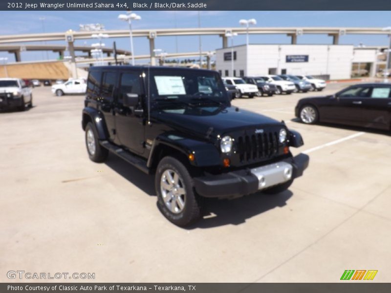 Black / Black/Dark Saddle 2012 Jeep Wrangler Unlimited Sahara 4x4