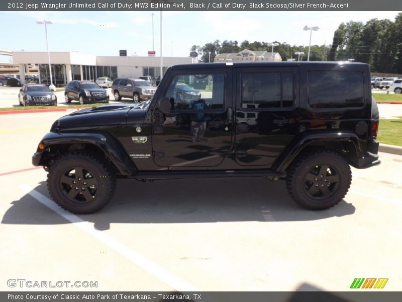 Black / Call of Duty: Black Sedosa/Silver French-Accent 2012 Jeep Wrangler Unlimited Call of Duty: MW3 Edition 4x4