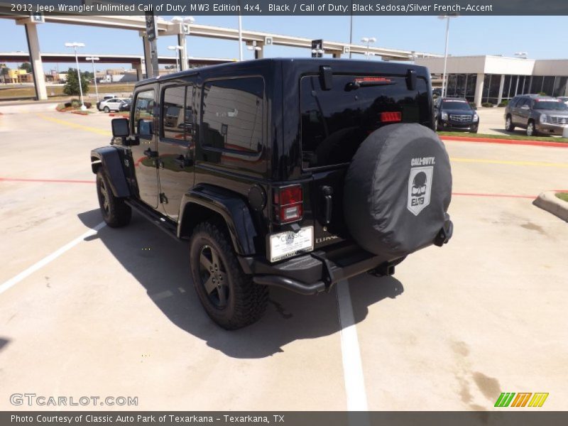 Black / Call of Duty: Black Sedosa/Silver French-Accent 2012 Jeep Wrangler Unlimited Call of Duty: MW3 Edition 4x4