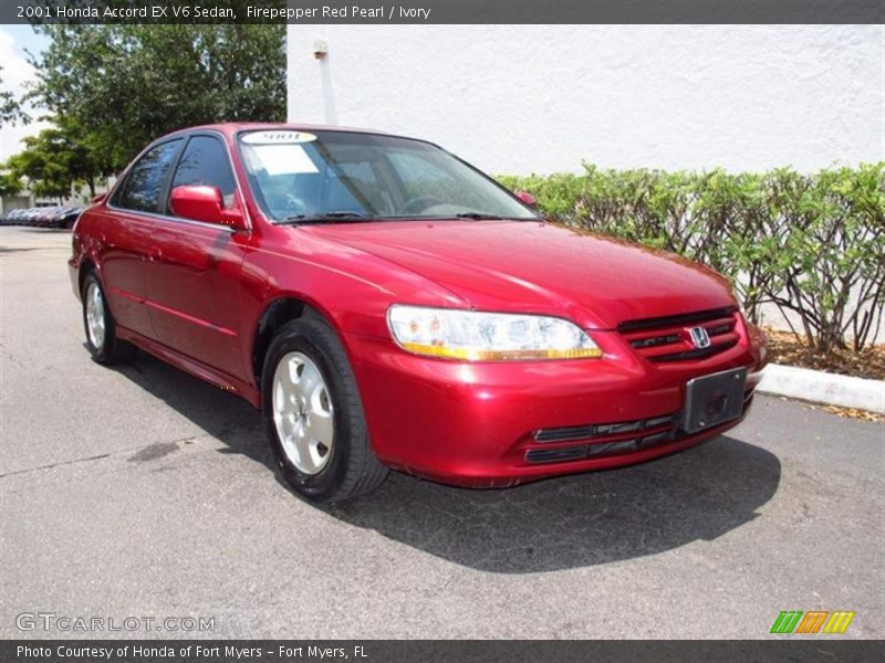 Firepepper Red Pearl / Ivory 2001 Honda Accord EX V6 Sedan